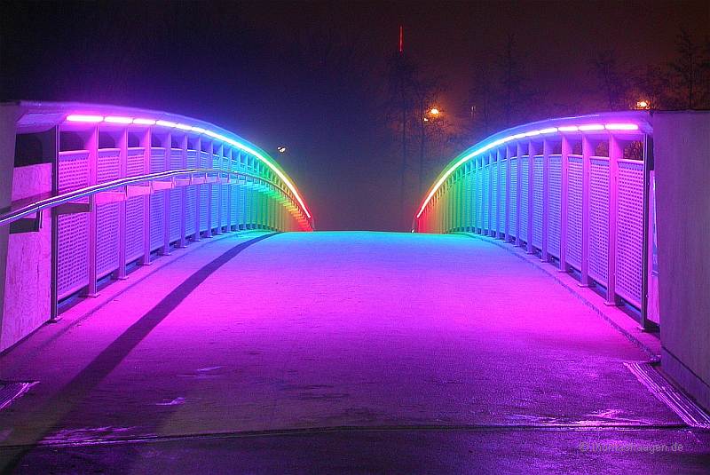 Auf der neuen Regenbogenbrücke am 23.12.2008