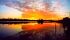 lake phoenix sunset in dortmund